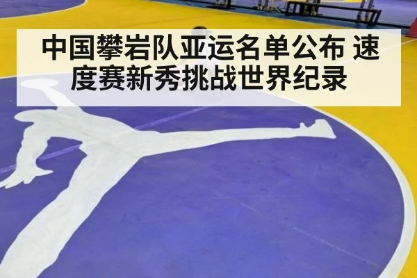 中国攀岩队亚运名单公布 速度赛新秀挑战世界纪录